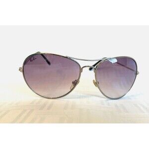 Ray-Ban RB3025 Aviator Sunglasses Gradient Purple Polarized Lens 58mm Italy